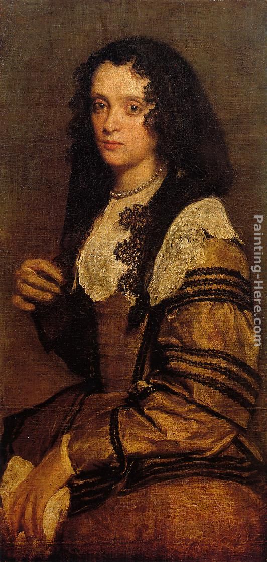 A Young Lady painting - Diego Rodriguez de Silva Velazquez A Young Lady art painting